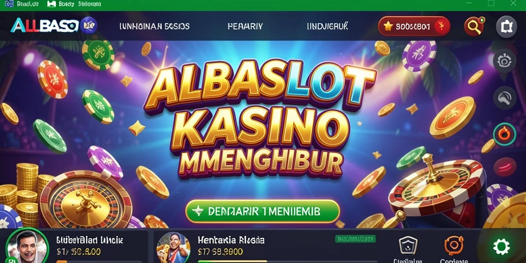 Screenshot gameplay ALBASLOT menampilkan pengalaman Kasino yang mendebarkan.