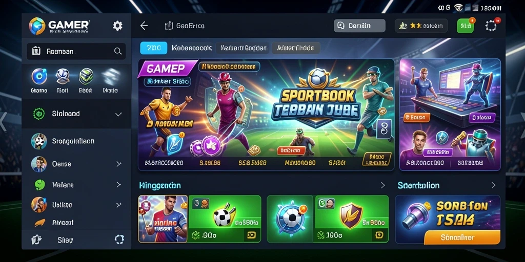 Tampilan GAMERP yang menunjukkan fitur taruhan olahraga yang menarik.