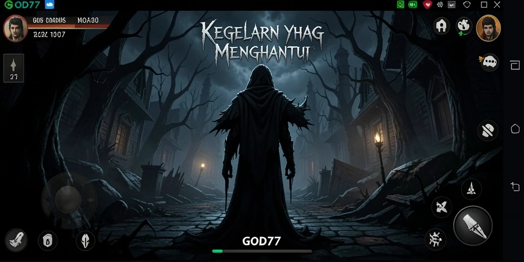 Tangkapan layar utama GOD77 menampilkan gameplay Horror yang mendebarkan.
