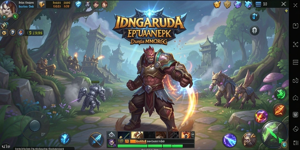 Screenshot gameplay IDNGARUDA menampilkan pertarungan seru dalam dunia MMORPG.
