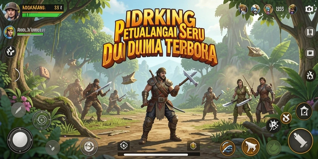Tangkapan layar menampilkan aksi mendebarkan di dunia terbuka IDRKING.