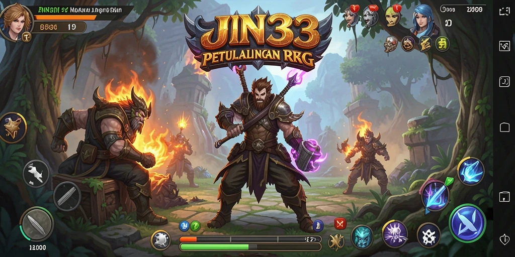 Tampilan gameplay JIN33 yang menunjukkan aksi pertempuran mendebarkan.