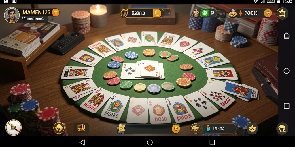 Gameplay seru Gaple di MAMEN123 dengan interaksi pemain.