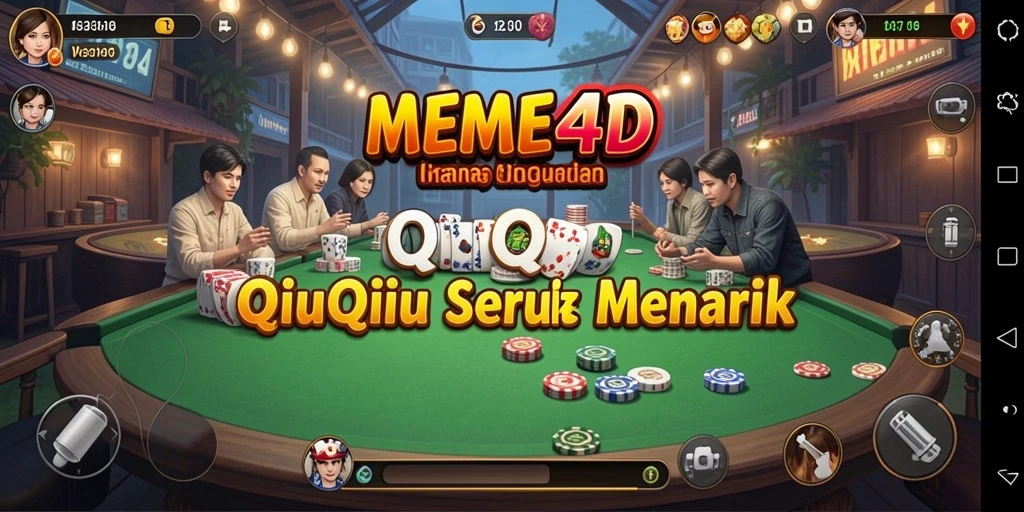 Tampilan gameplay seru dari MEME4D yang memikat pemain QiuQiu.