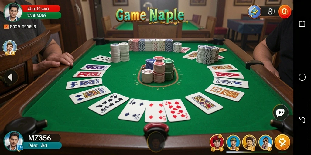 Tampilan gameplay MZ356 yang menarik saat bermain Gaple.