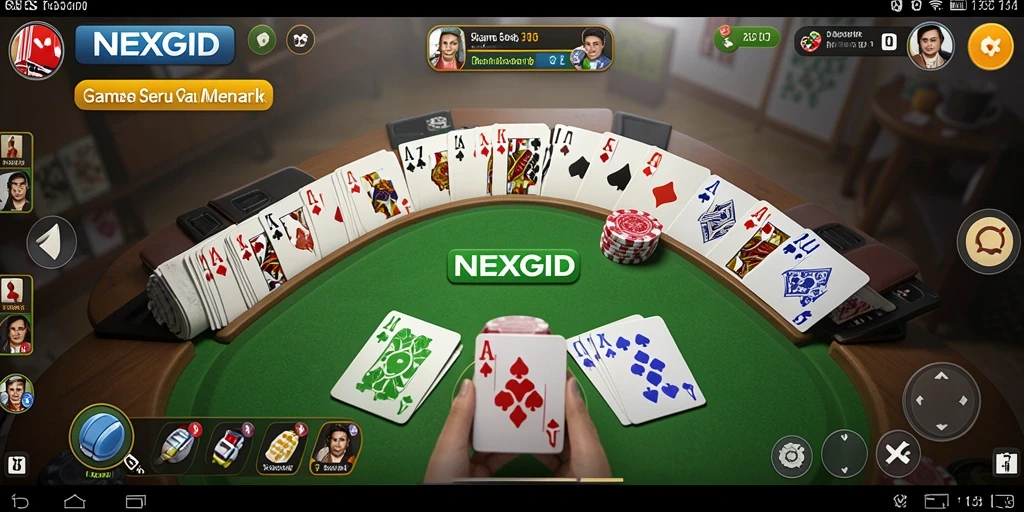 Gameplay seru NEXGID dalam permainan Gaple yang mendebarkan.