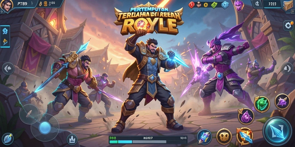 Screenshot dari gameplay PT89 dengan pertarungan seru di arena Battle Royale.