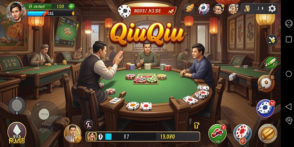 Screenshot gameplay QiuQiu dari RK55 yang menampilkan suasana pertandingan.