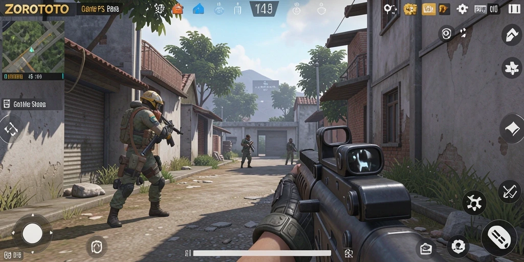 Tampilan aksi mendebarkan dari gameplay ZOROTOTO yang menantang.